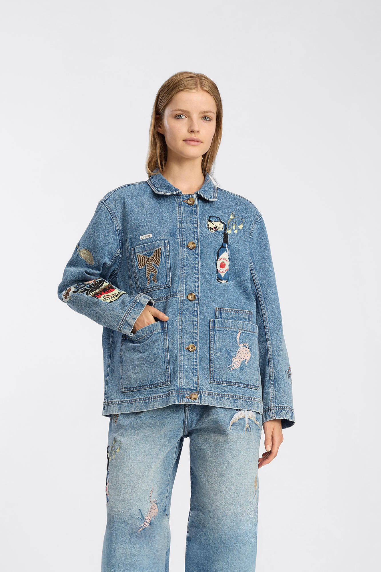 Braulia denimjakke - blå